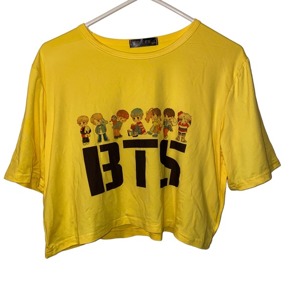 Bts yellow crop top size xl - Picture 1 of 4